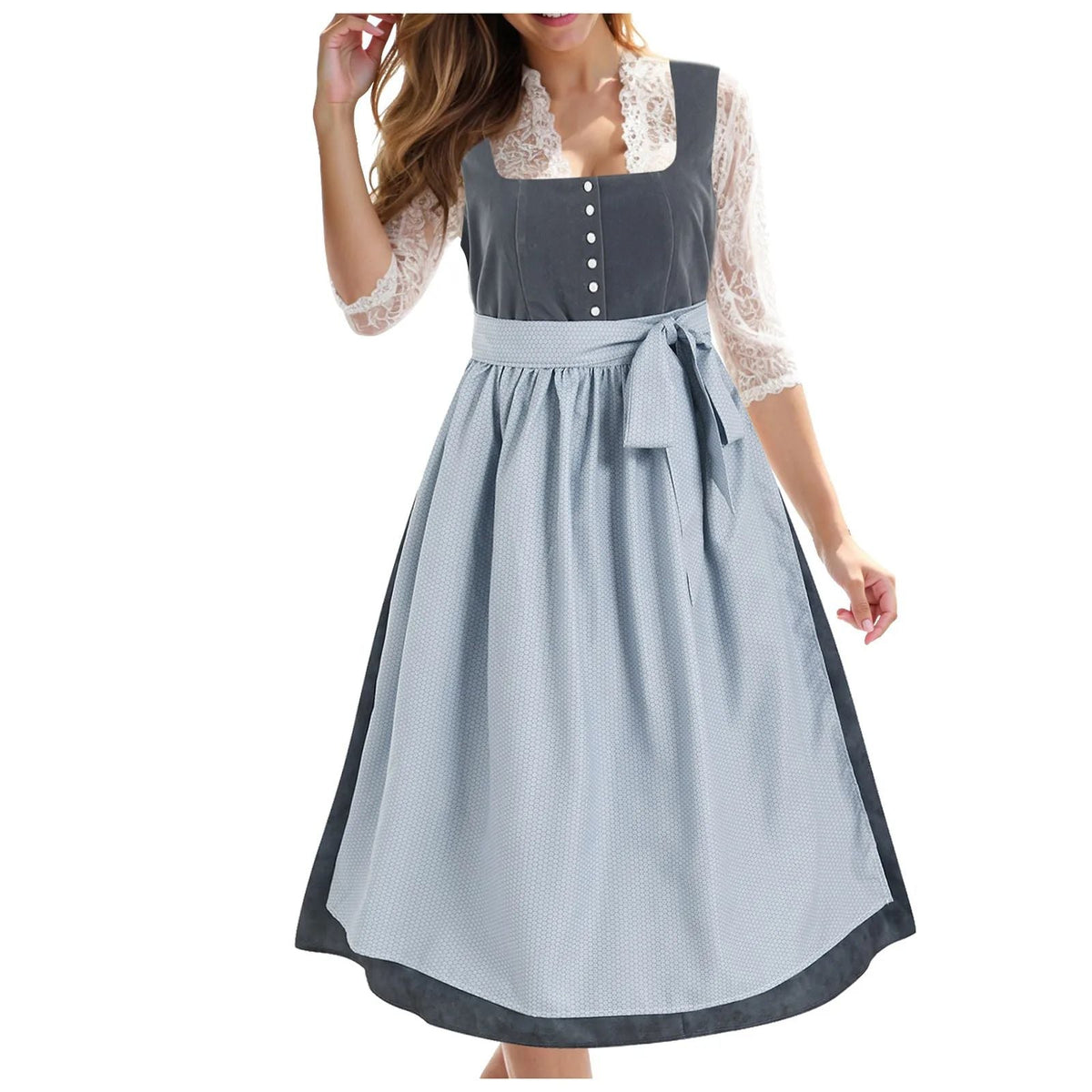 Dirndl Damen mit taillierter Silhouette und Knopfverschluss | A&Z - 4 - Atelier-Zofia