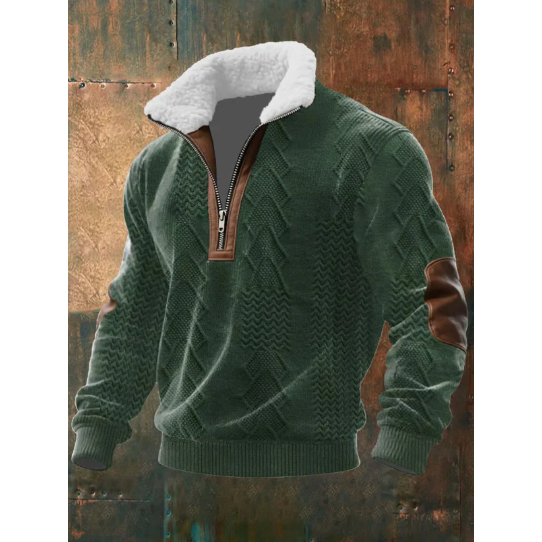 Pullover Herren mit Stehkragen und Reißverschluss - J&B - 4 - Jasminaboutique.com
