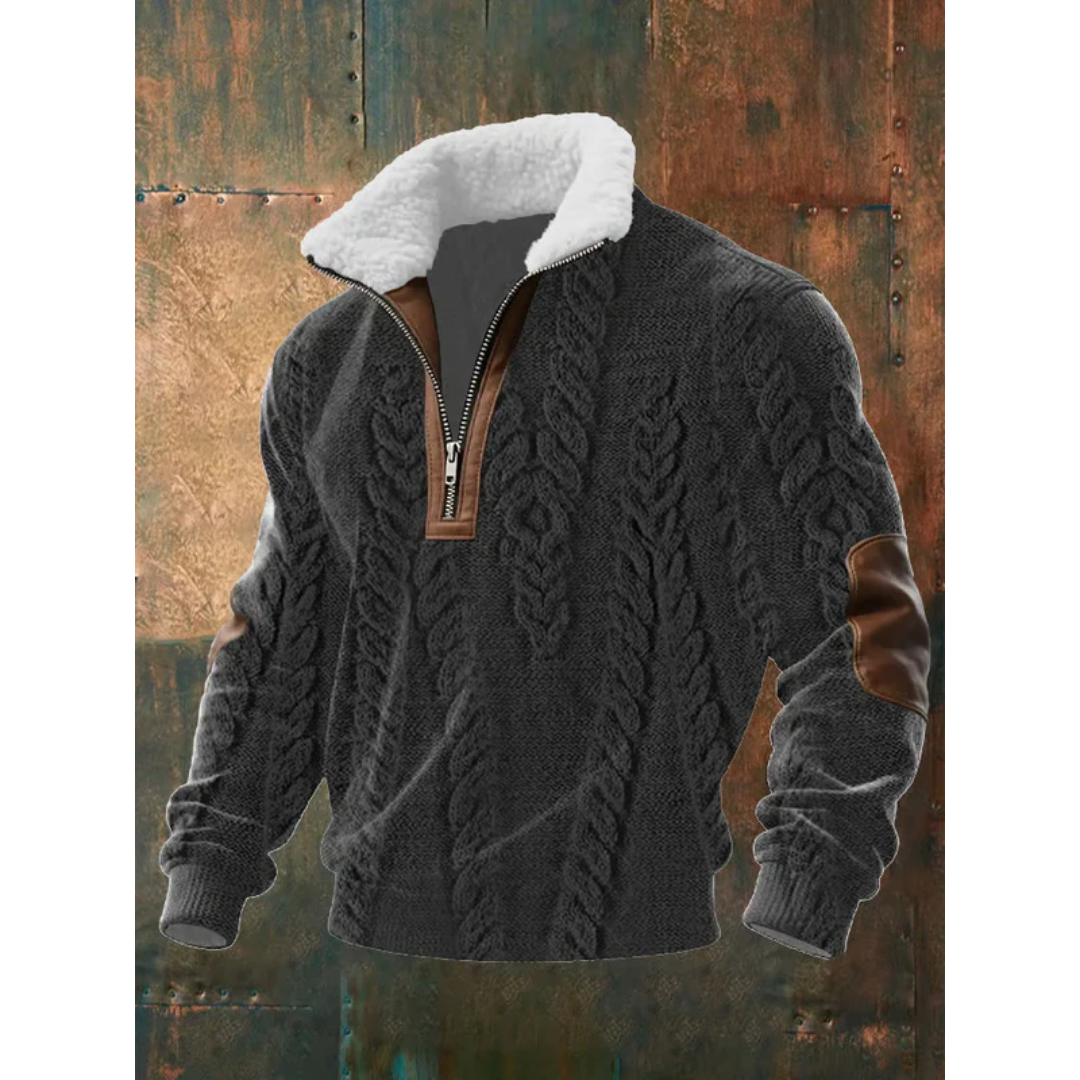 Pullover Herren mit Stehkragen und Reißverschluss - J&B - 6 - Jasminaboutique.com