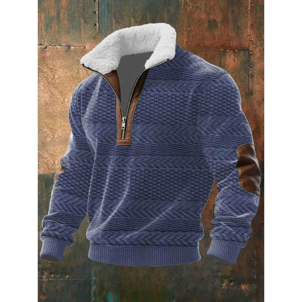 Pullover Herren mit Stehkragen und Reißverschluss - J&B - 14 - Jasminaboutique.com