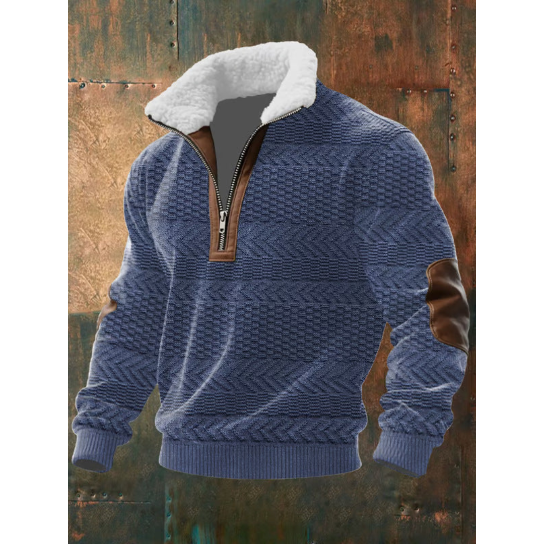 Pullover Herren mit Stehkragen und Reißverschluss - J&B - 14 - Jasminaboutique.com
