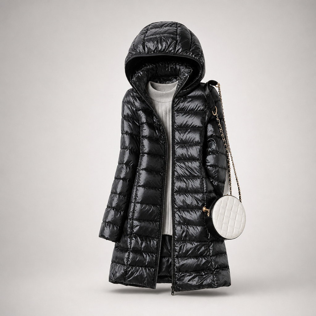 Damen Jacke mit Kapuze, taillierter Schnitt praktische Details - J&B - 6 - Jasminaboutique.com