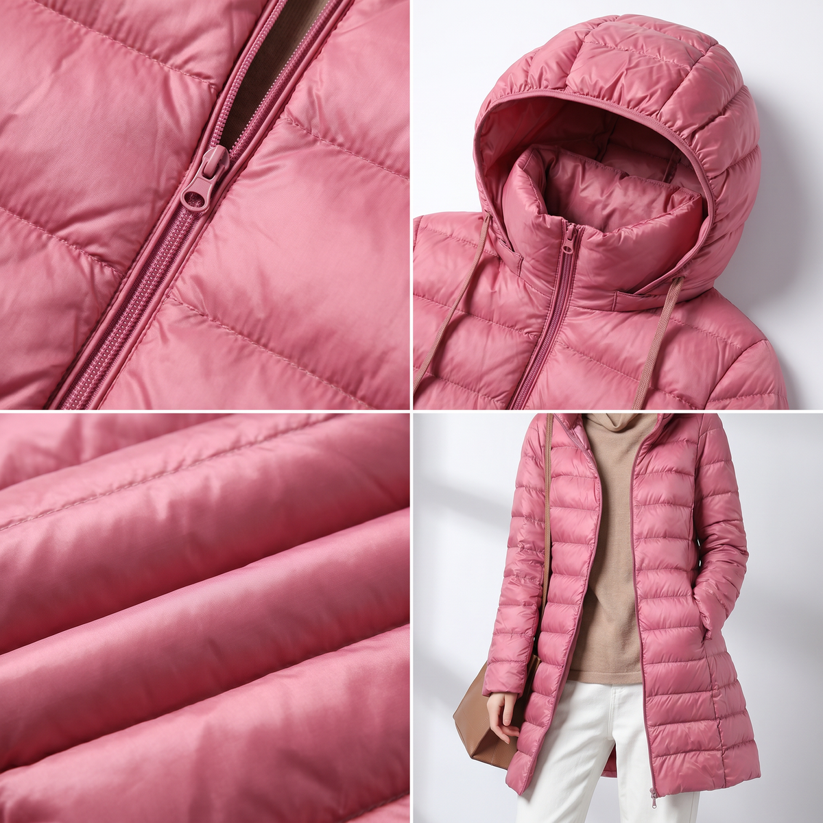 Damen Jacke mit Kapuze, taillierter Schnitt praktische Details - J&B - 12 - Jasminaboutique.com