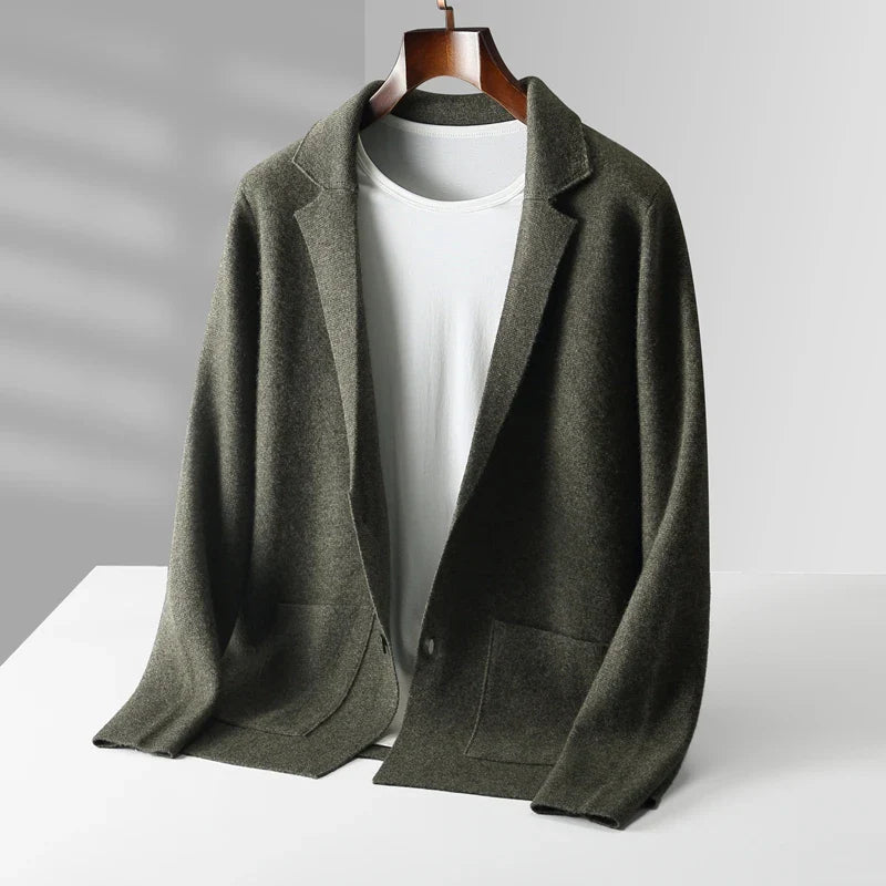 Herren Cardigan mit Reverskragen und praktischen Taschen | A&B - 5 - Annoboutique