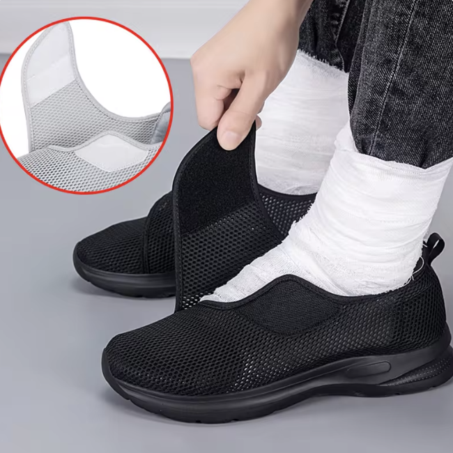 Diabetikerfreundliche Slipper für Damen - Extraweite Passform mit verstellbarem Design - J&B - 1 - Jasminaboutique.com