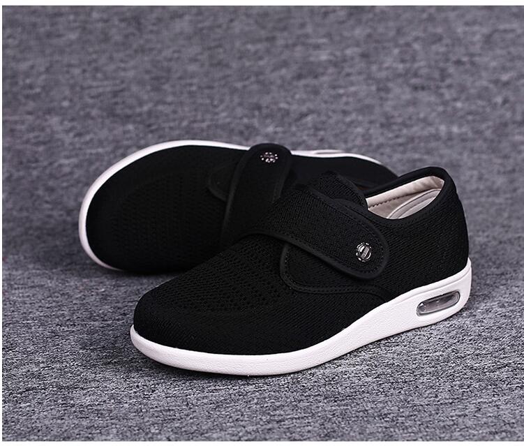 Diabetiker Schuhe Damen Verstellbare Klett-Sneaker für Breite Füße - J&B - 1 - Jasminaboutique.com