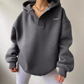 Pullover Damen mit Kapuze und legerem Schnitt - J&B - 3 - Jasminaboutique.com