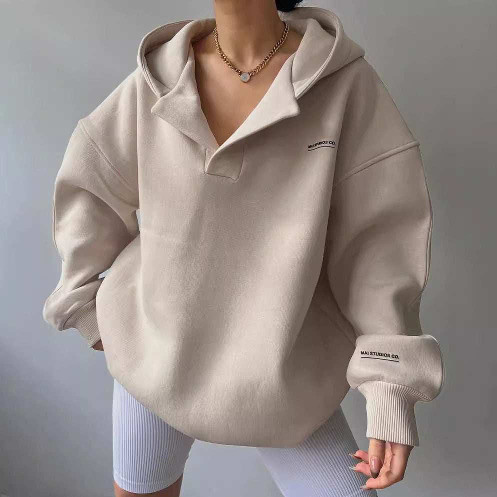 Pullover Damen mit Kapuze und legerem Schnitt - J&B - 7 - Jasminaboutique.com