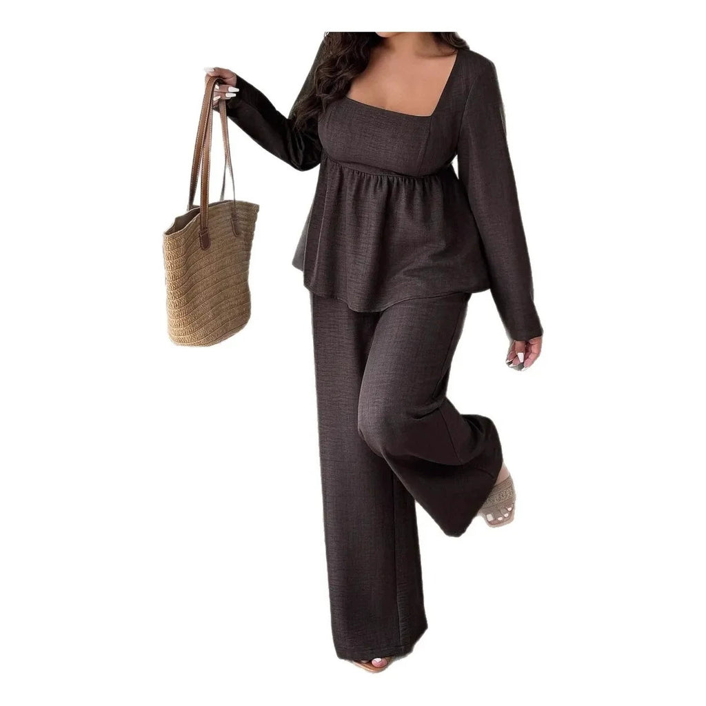 Zwei-Teiler Damen mit weitem Schnitt und schmeichelndem Design - J&B - 1 - Jasminaboutique.com