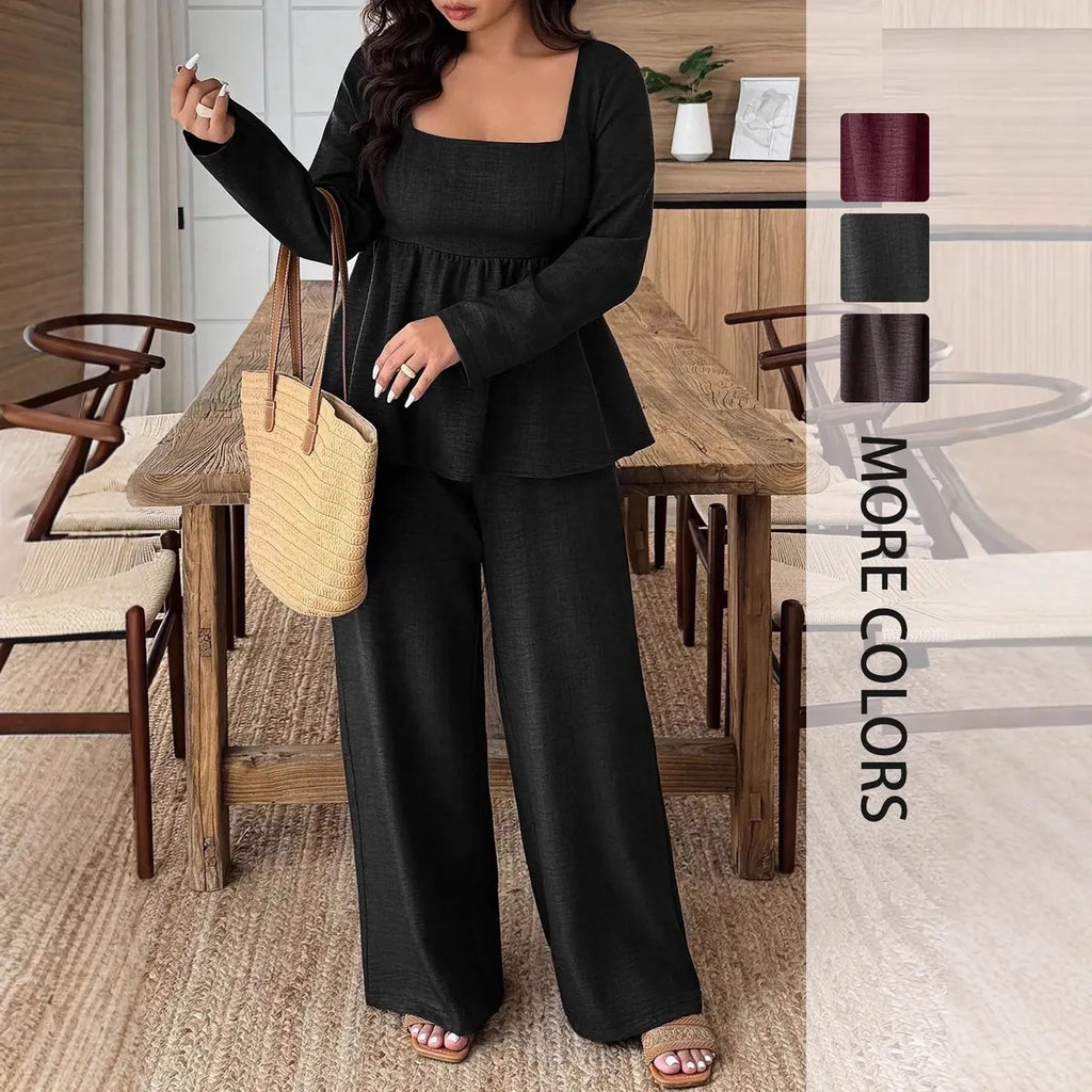 Zwei-Teiler Damen mit weitem Schnitt und schmeichelndem Design - J&B - 6 - Jasminaboutique.com