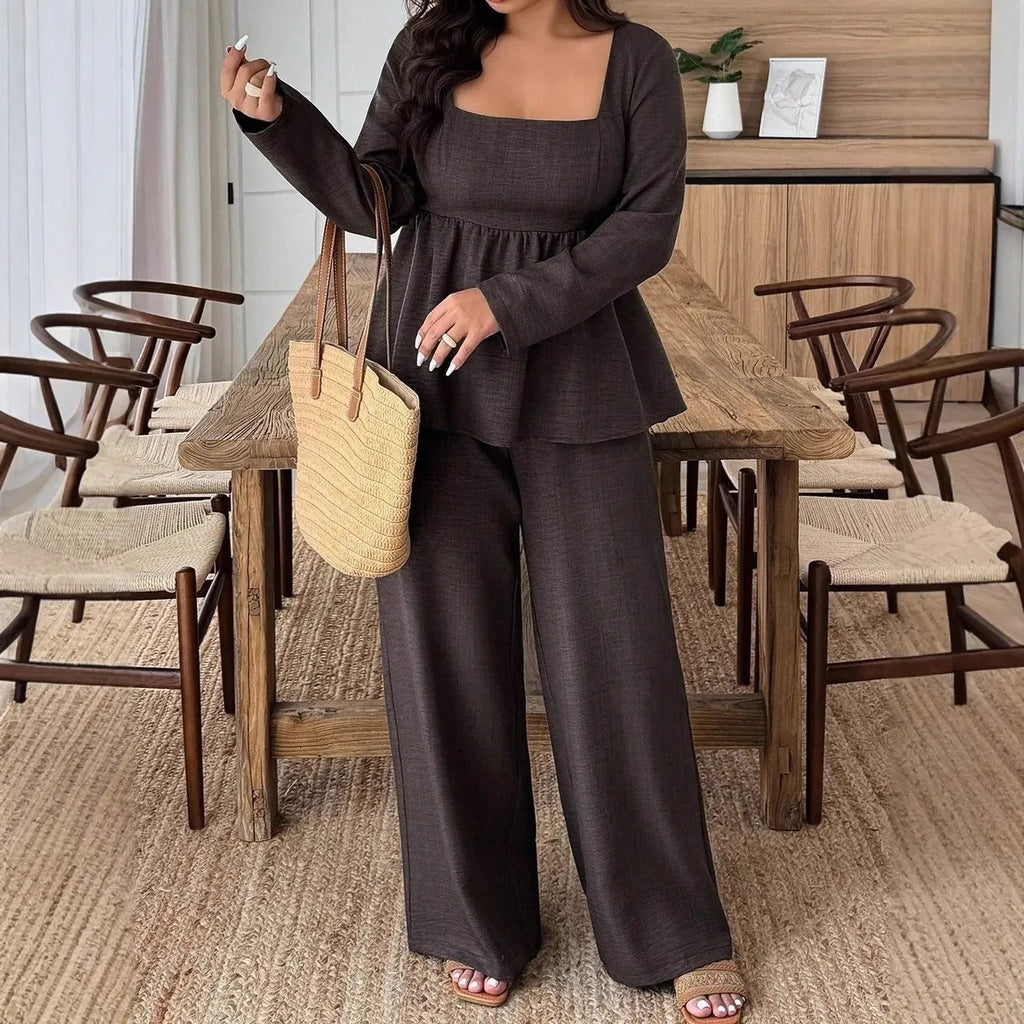 Zwei-Teiler Damen mit weitem Schnitt und schmeichelndem Design - J&B - 7 - Jasminaboutique.com