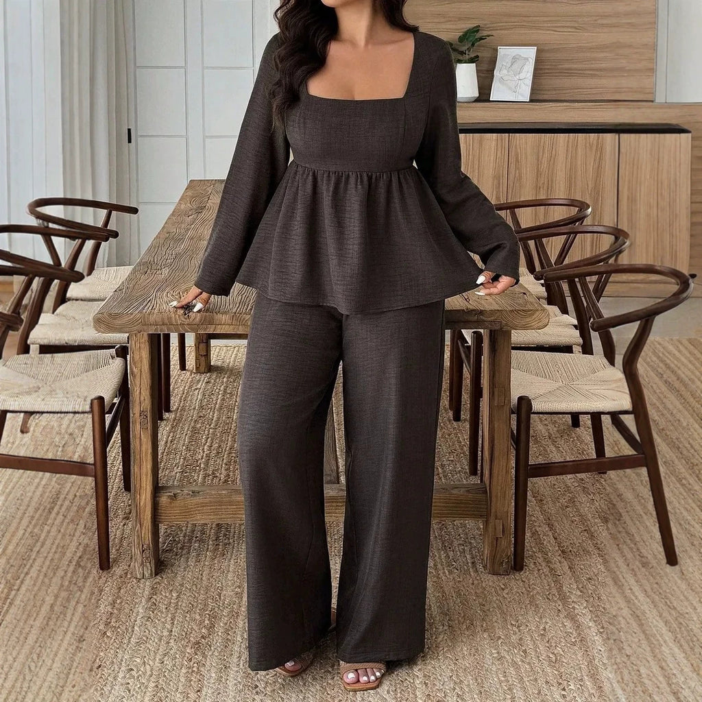 Zwei-Teiler Damen mit weitem Schnitt und schmeichelndem Design - J&B - 8 - Jasminaboutique.com