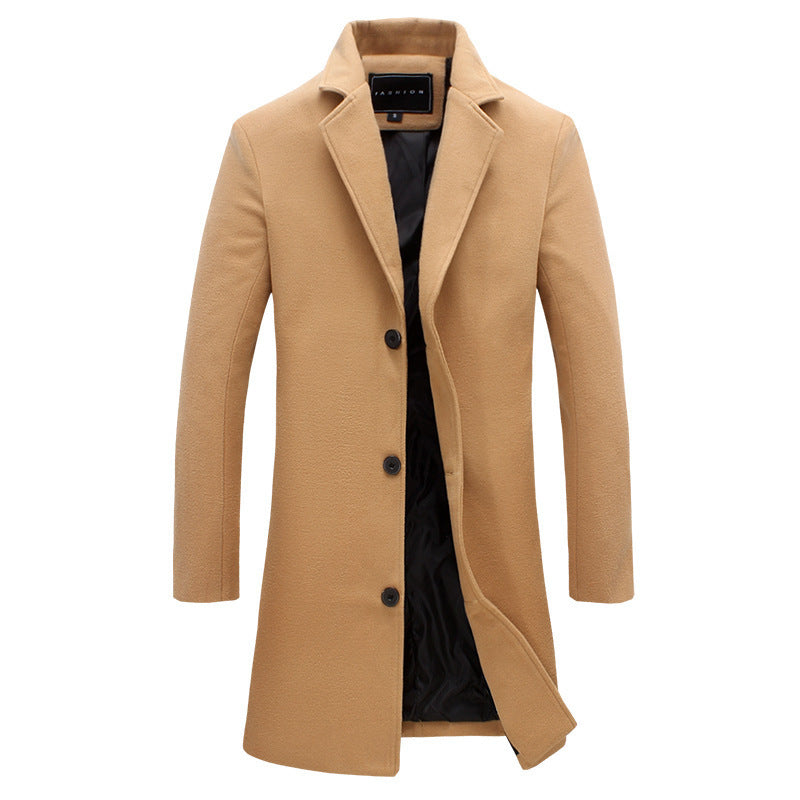 Wollmantel Herren mit klassischem Schnitt und Reverskragen - J&B - 6 - Jasminaboutique.com