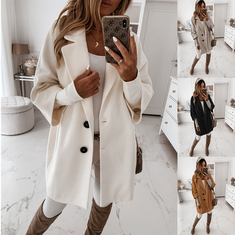 Damen Mantel mit Reverskragen und Knopfleiste - J&B - 6 - Jasminaboutique.com