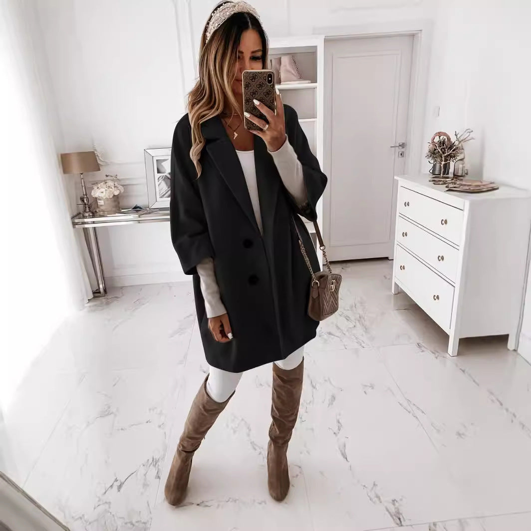 Damen Mantel mit Reverskragen und Knopfleiste - J&B - 9 - Jasminaboutique.com