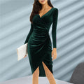 Kleid Damen mit V-Ausschnitt und asymmetrischem Schnitt - J&B - 11 - Jasminaboutique.com