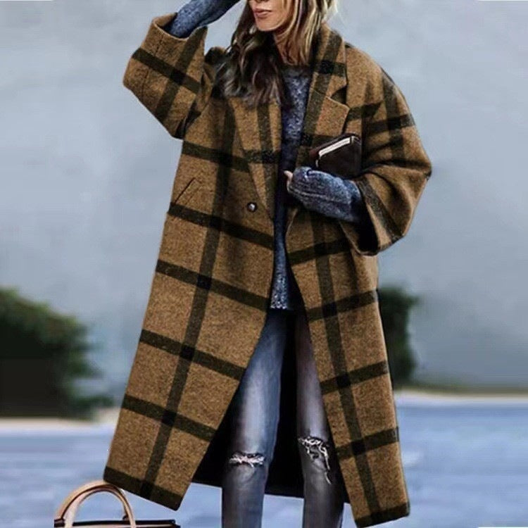Damen Mantel mit Kunstmotiv und lässigem Schnitt - J&B - 3 - Jasminaboutique.com