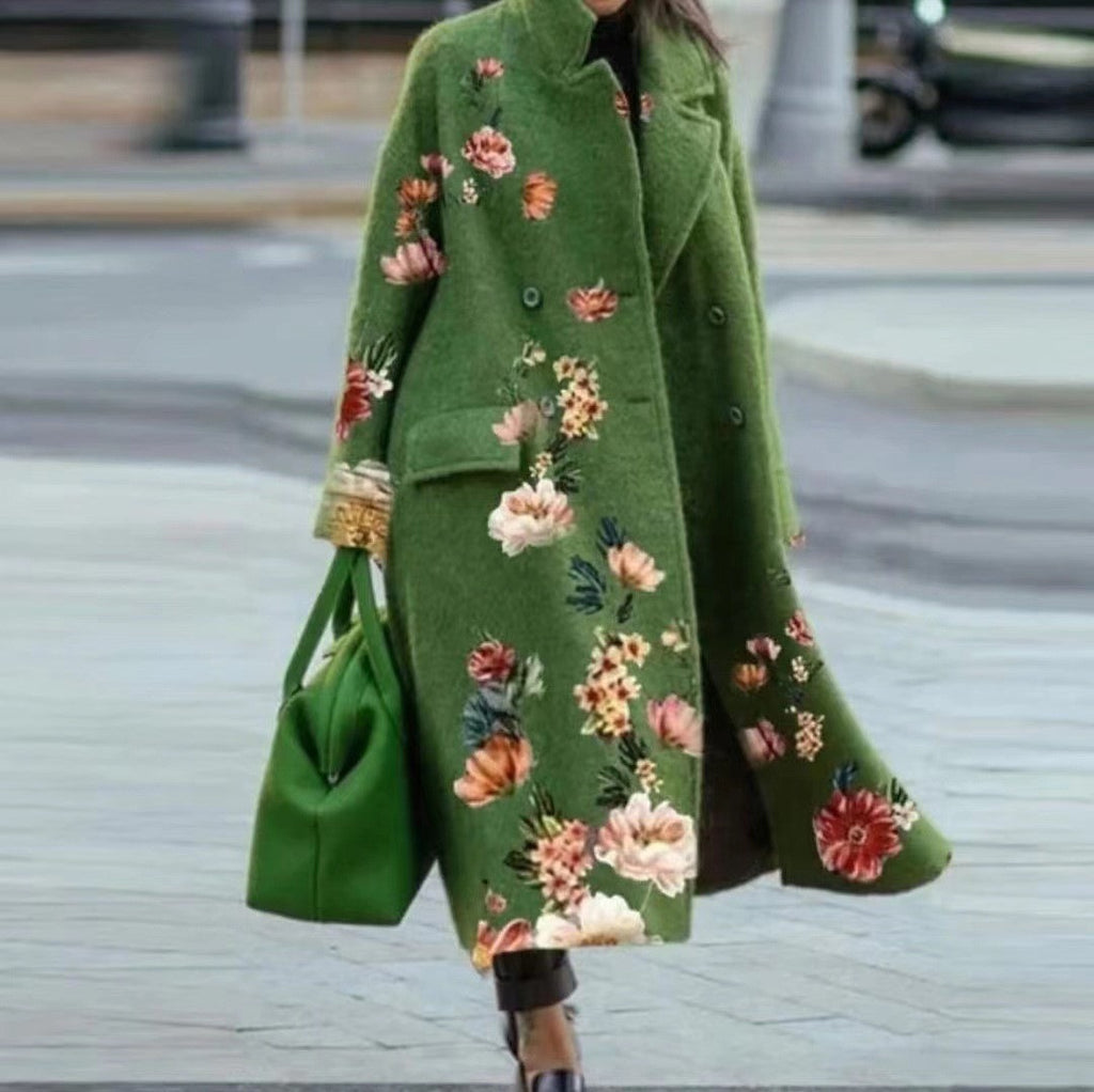 Damen Mantel mit Kunstmotiv und lässigem Schnitt - J&B - 8 - Jasminaboutique.com