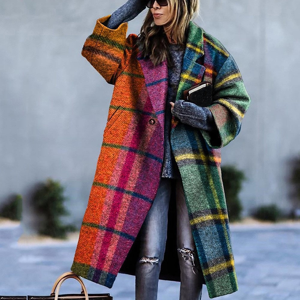 Damen Mantel mit Kunstmotiv und lässigem Schnitt - J&B - 13 - Jasminaboutique.com