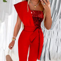 Jumpsuit Damen mit taillierter Silhouette und asymmetrischem Design - J&B - 4 - Jasminaboutique.com