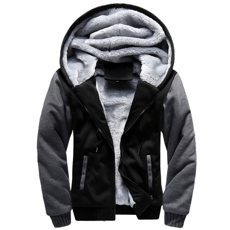 Jacke Herren mit Kapuze, lässiger Schnitt und praktischen Taschen - J&B - 6 - Jasminaboutique.com