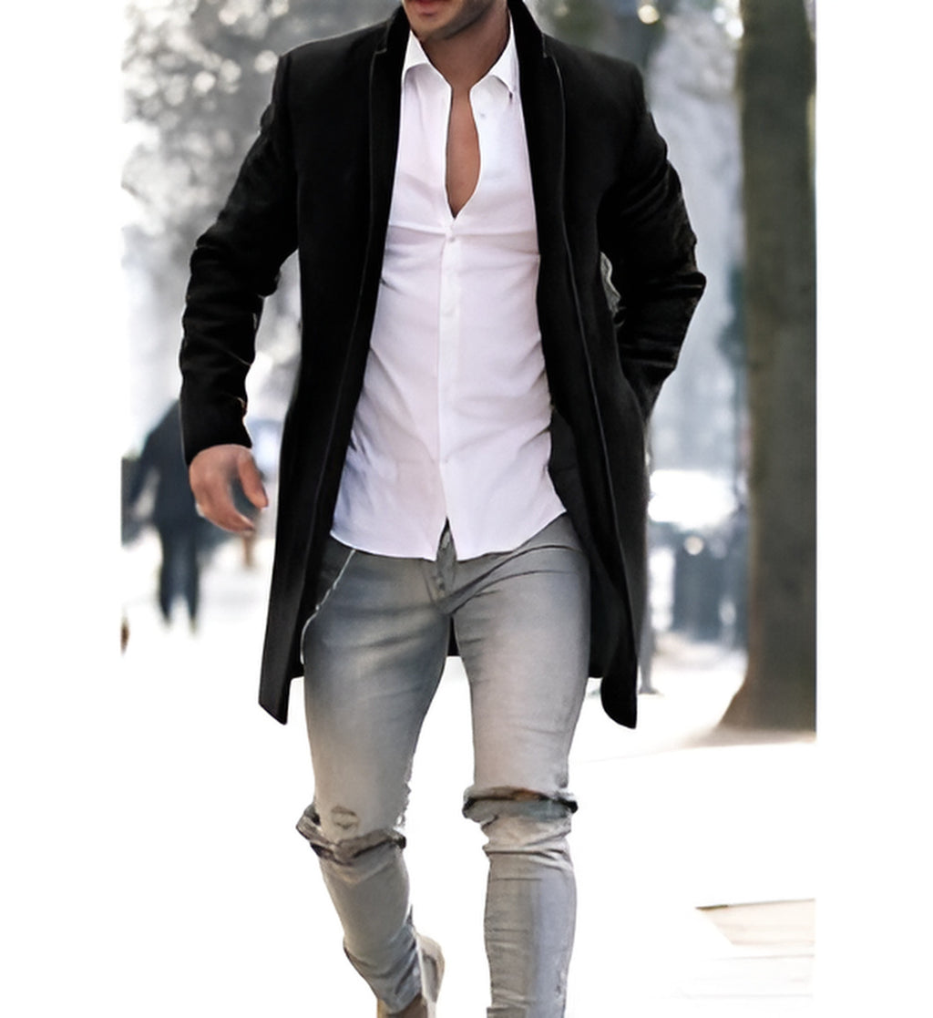 Herren Mantel mit modernem Schnitt und eleganter Silhouette - J&B - 2 - Jasminaboutique.com