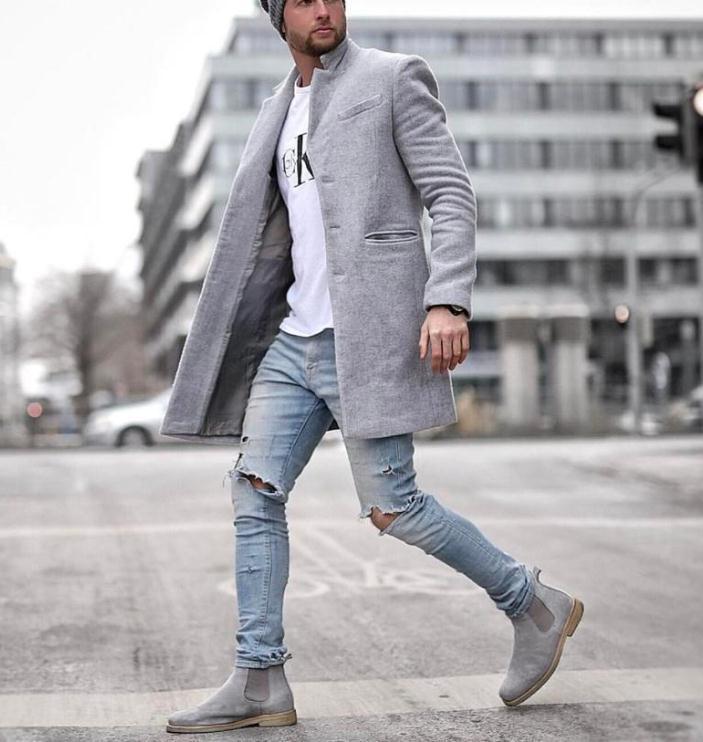 Herren Mantel mit modernem Schnitt und eleganter Silhouette - J&B - 3 - Jasminaboutique.com