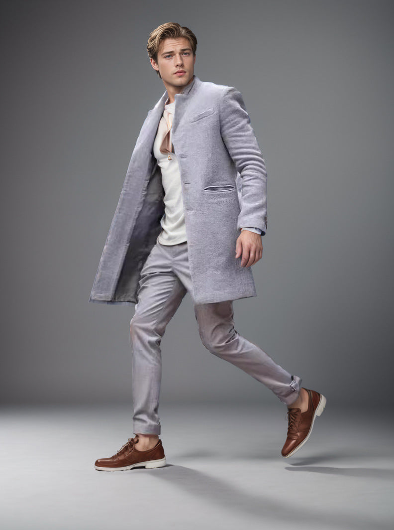 Herren Mantel mit modernem Schnitt und eleganter Silhouette - J&B - 4 - Jasminaboutique.com