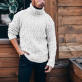 Pullover Herren mit hohem Kragen und Strukturmuster - J&B - 5 - Jasminaboutique.com
