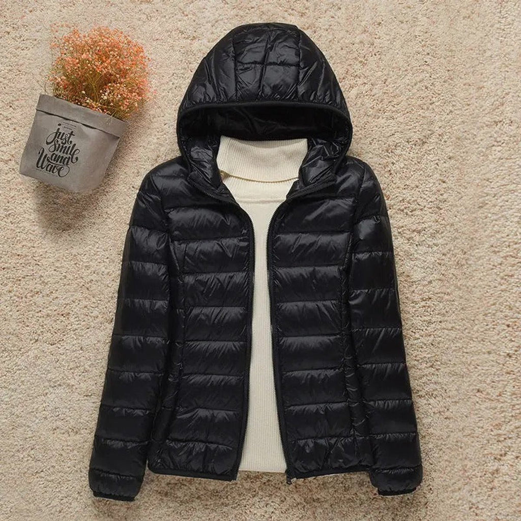 Damen Jacke mit Kapuze und Steppdesign - J&B - 4 - Jasminaboutique.com