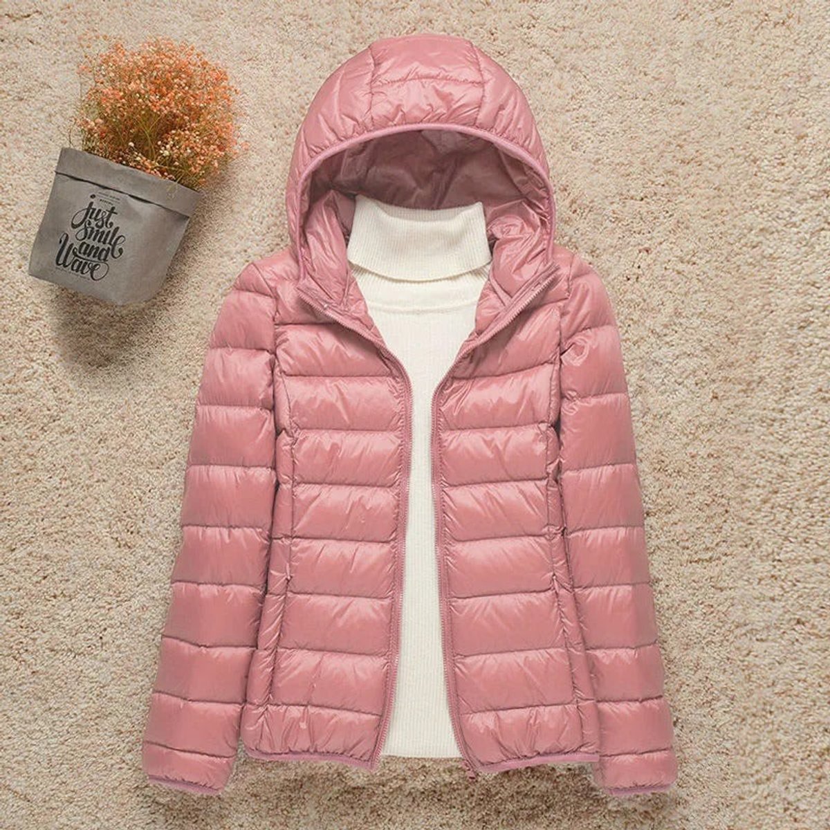 Damen Jacke mit Kapuze und Steppdesign - J&B - 5 - Jasminaboutique.com