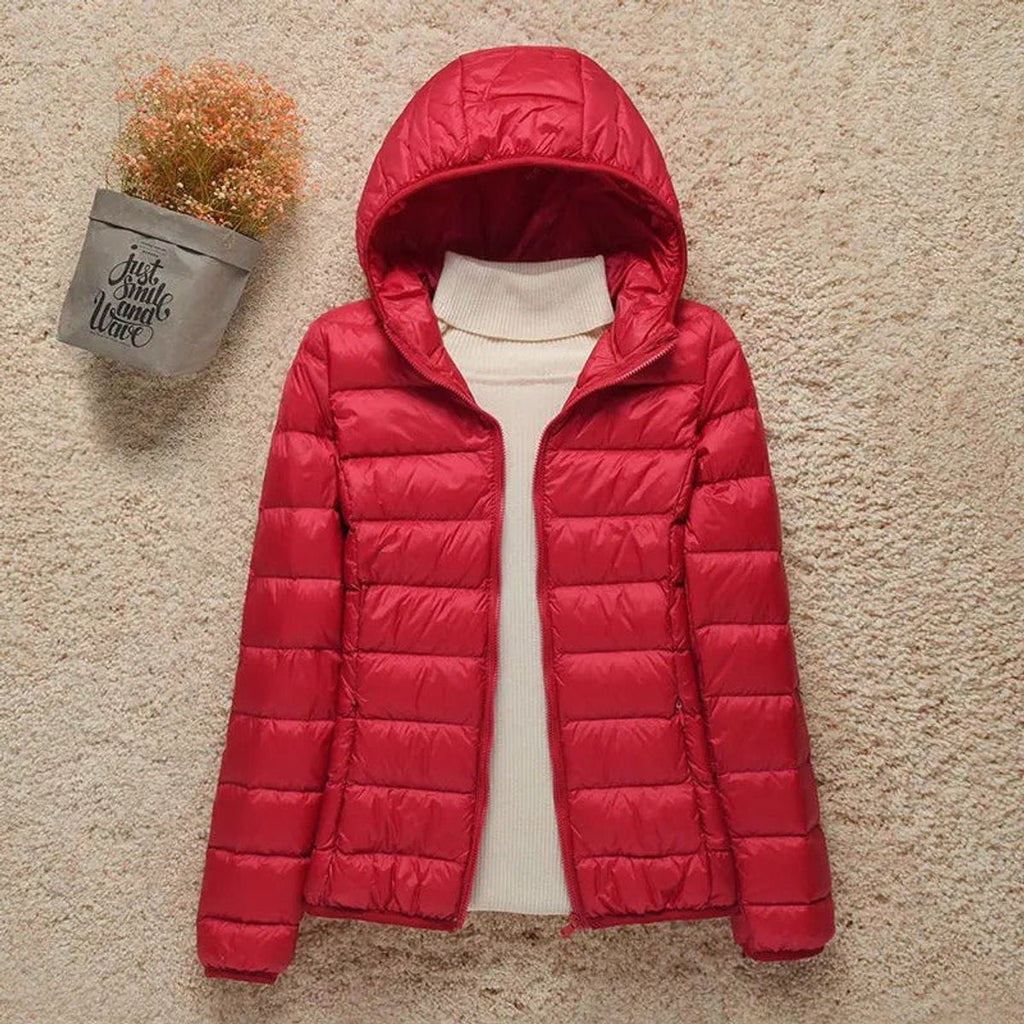 Damen Jacke mit Kapuze und Steppdesign - J&B - 7 - Jasminaboutique.com