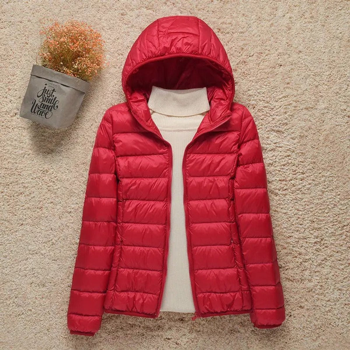 Damen Jacke mit Kapuze und Steppdesign - J&B - 7 - Jasminaboutique.com