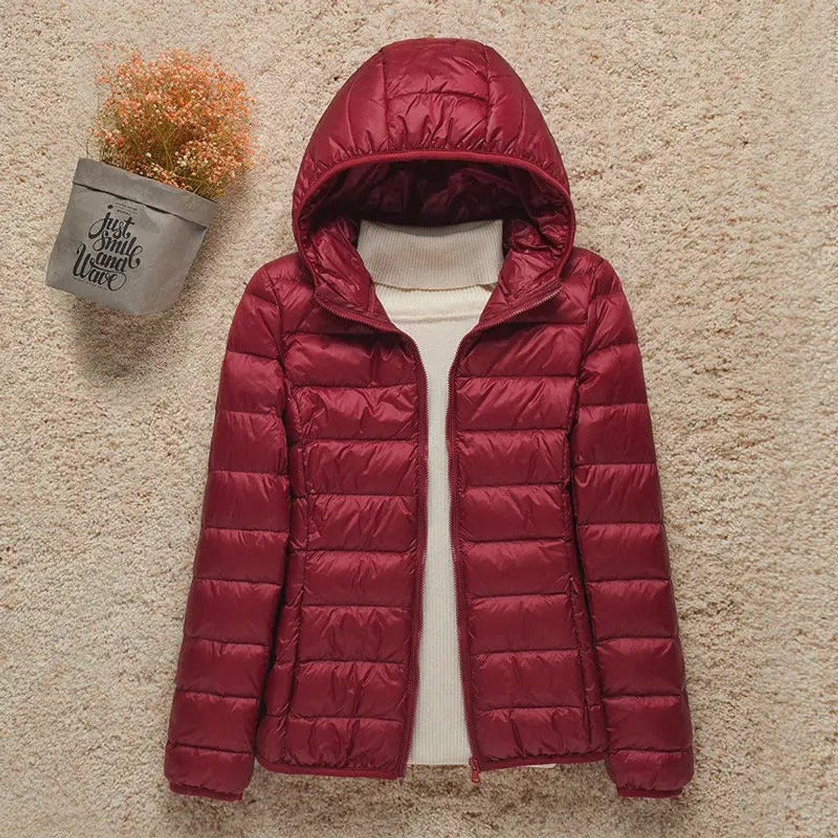 Damen Jacke mit Kapuze und Steppdesign - J&B - 8 - Jasminaboutique.com