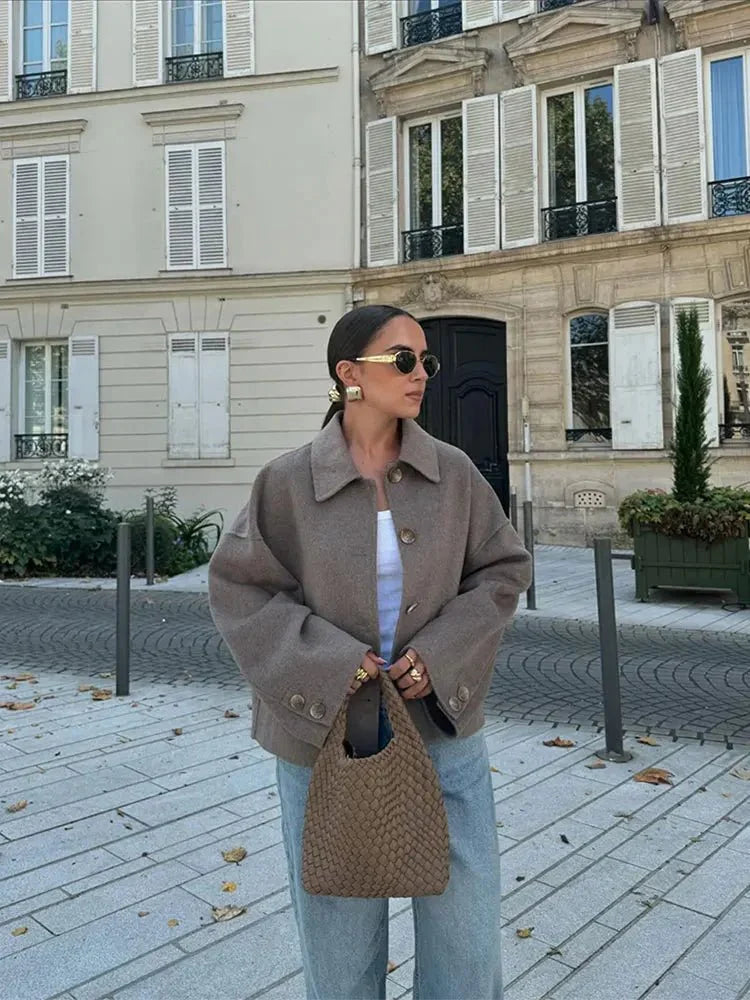Jacke Damen mit klassischem Kragen und Knopfverschluss - J&B - 5 - Jasminaboutique.com