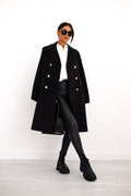 Damen Mantel mit doppelter Knopfleiste und eleganten Details - J&B - 1 - Jasminaboutique.com
