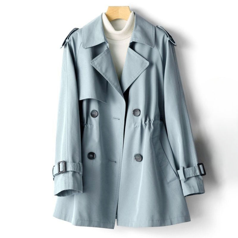 Trenchcoat Damen mit doppelter Knopfleiste und verstellbarem Bund - J&B - 2 - Jasminaboutique.com