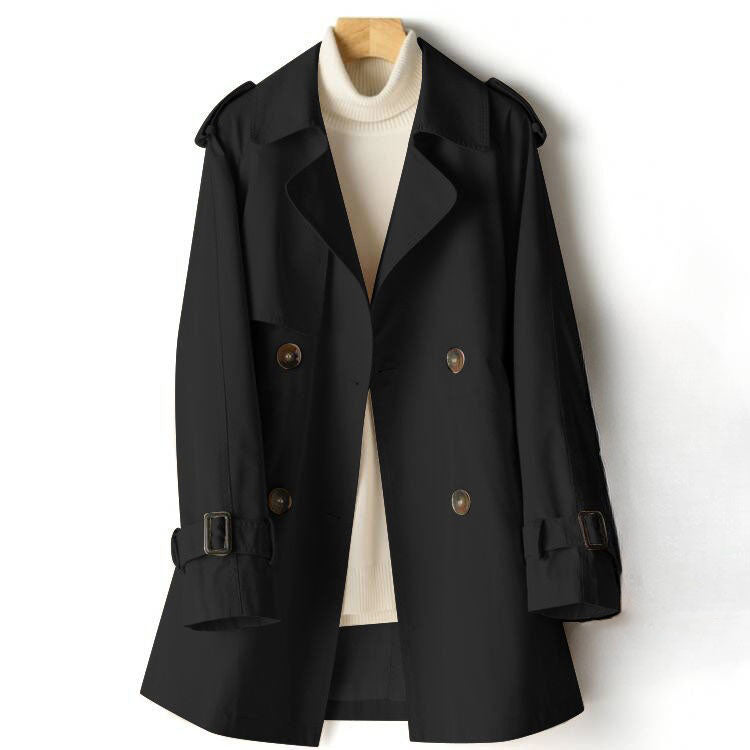 Trenchcoat Damen mit doppelter Knopfleiste und verstellbarem Bund - J&B - 3 - Jasminaboutique.com