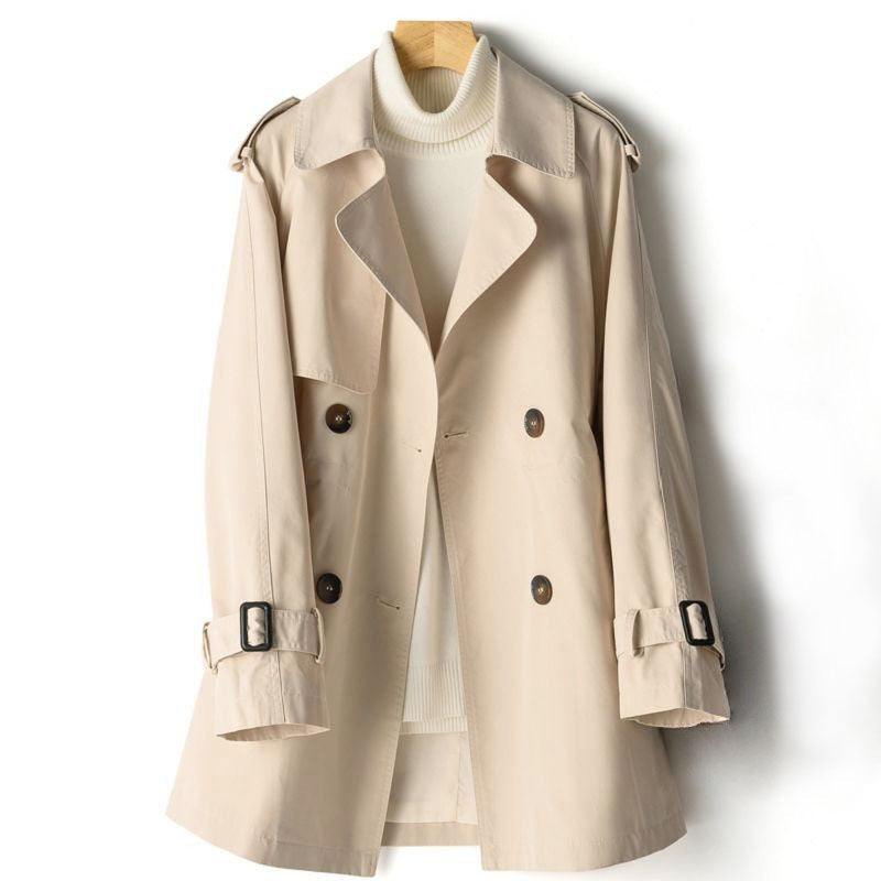 Trenchcoat Damen mit doppelter Knopfleiste und verstellbarem Bund - J&B - 4 - Jasminaboutique.com