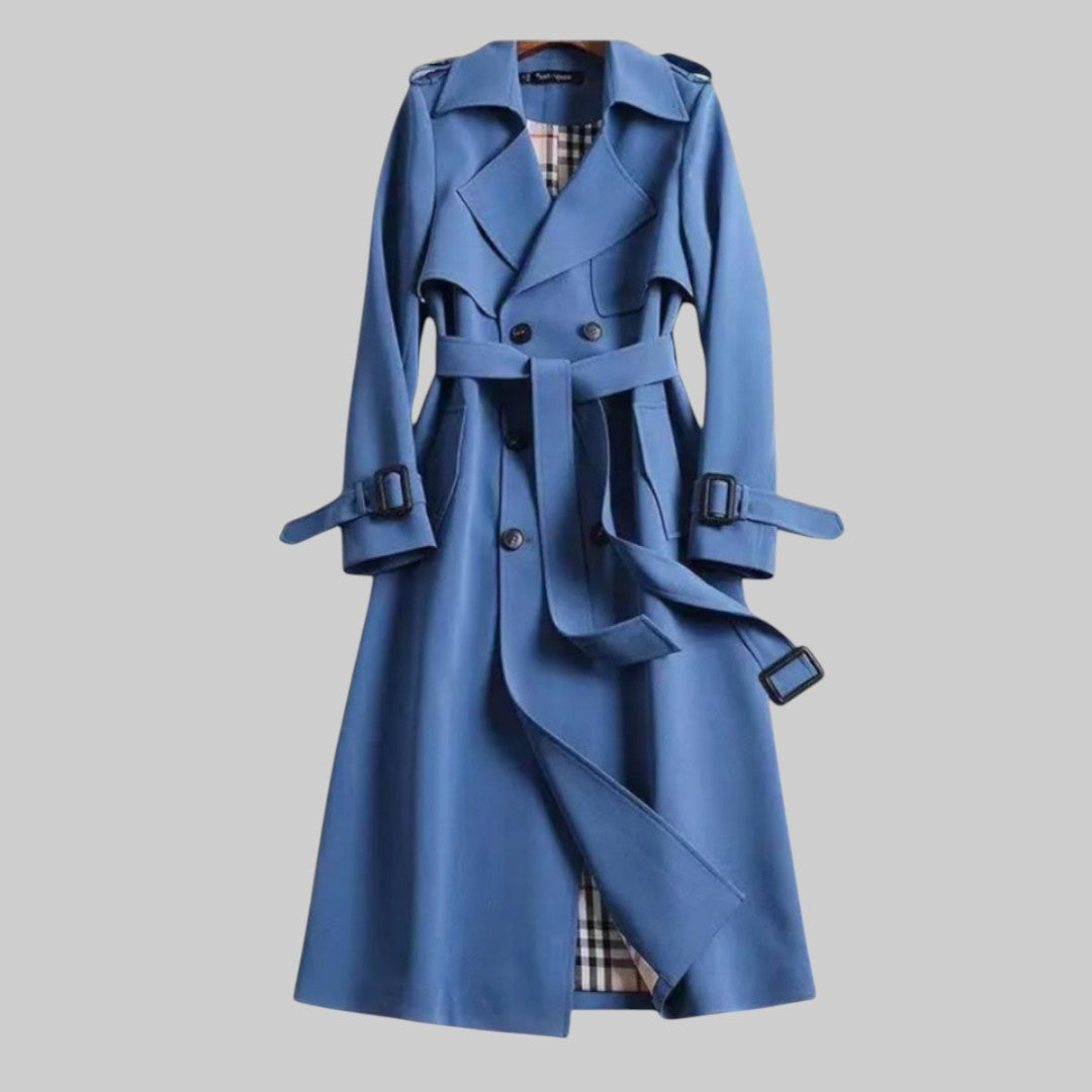 Trench Coat Damen mit tailliertem Schnitt und eleganten Details - J&B - 3 - Jasminaboutique.com