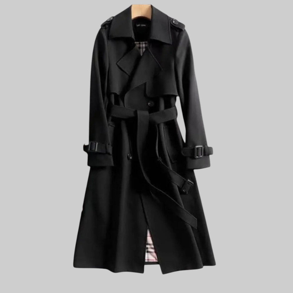 Trench Coat Damen mit tailliertem Schnitt und eleganten Details - J&B - 4 - Jasminaboutique.com