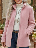 Jacke Damen mit Stehkragen und durchgehendem Reißverschluss - J&B - 1 - Jasminaboutique.com