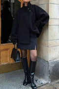 Damen Mantel mit Stehkragen und Knopfverschluss - J&B - 1 - Jasminaboutique.com