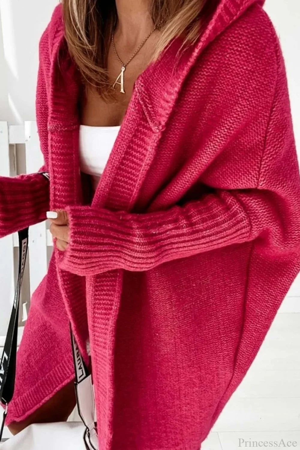 Cardigan Damen mit Kapuze und weitem Schnitt - J&B - 3 - Jasminaboutique.com