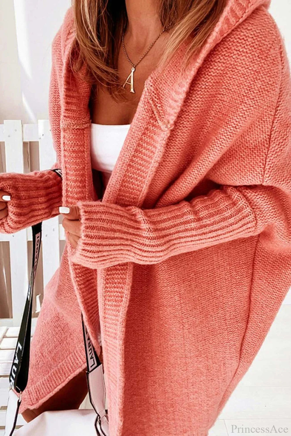Cardigan Damen mit Kapuze und weitem Schnitt - J&B - 6 - Jasminaboutique.com