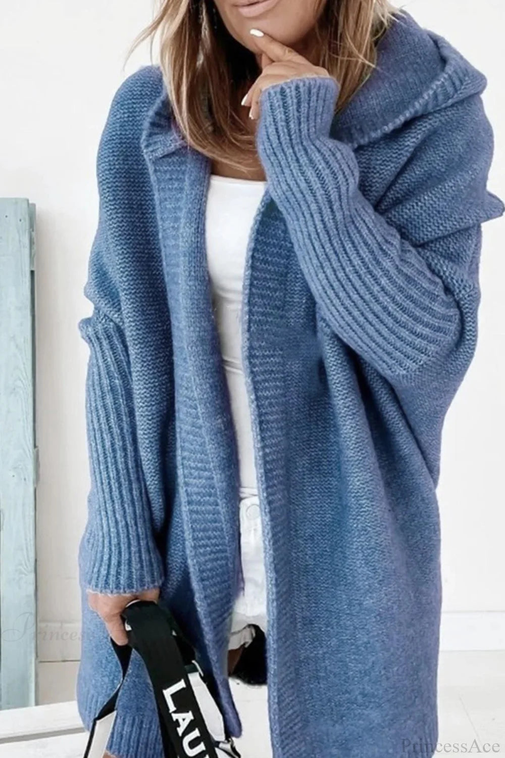 Cardigan Damen mit Kapuze und weitem Schnitt - J&B - 32 - Jasminaboutique.com