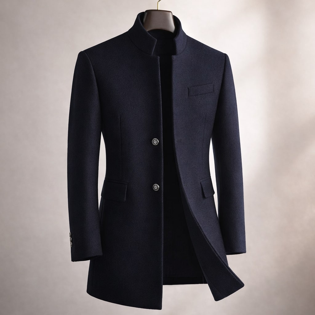Herren Wintermantel Eleganter Schnitt mit Stehkragen - J&B - 2 - Jasminaboutique.com