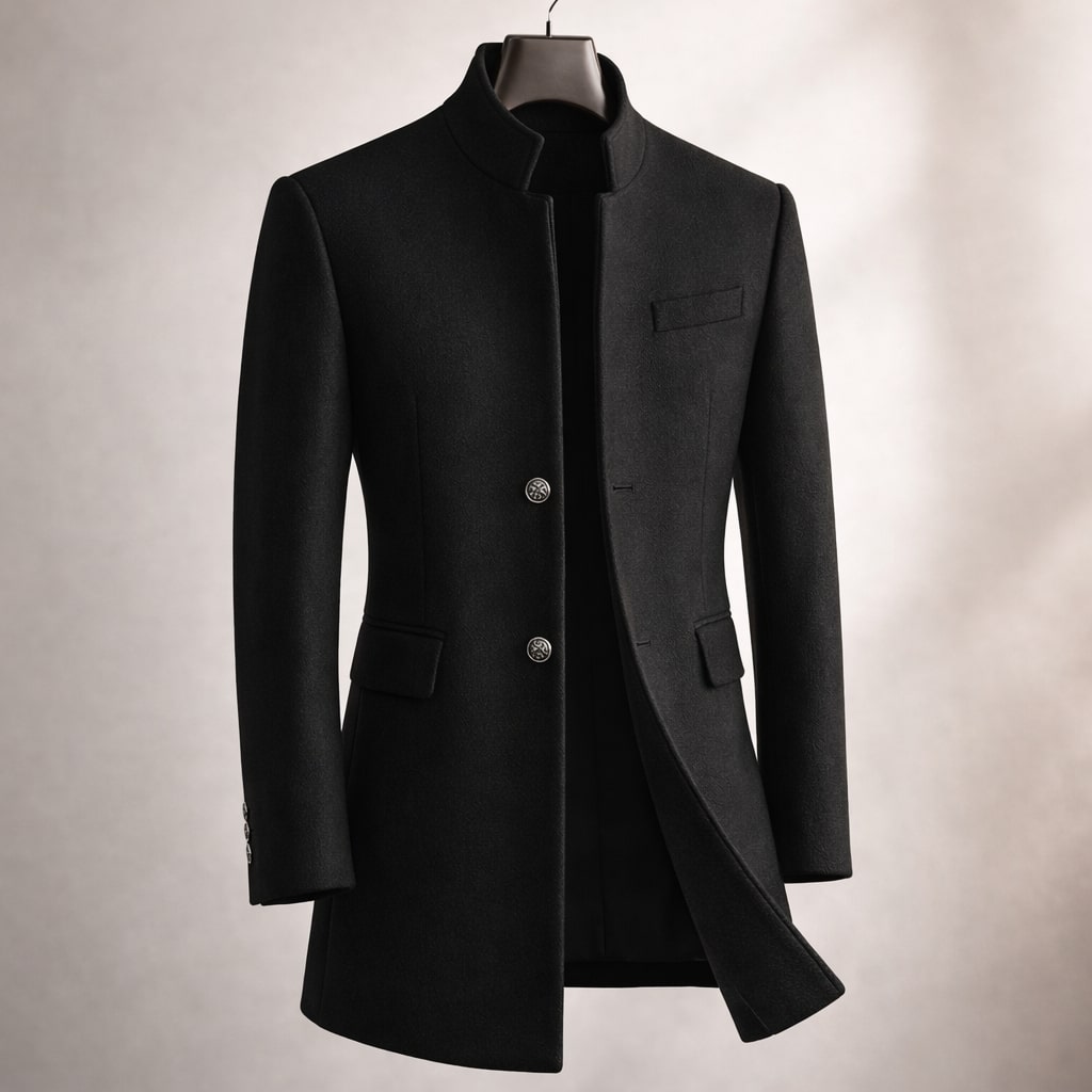 Herren Wintermantel Eleganter Schnitt mit Stehkragen - J&B - 4 - Jasminaboutique.com