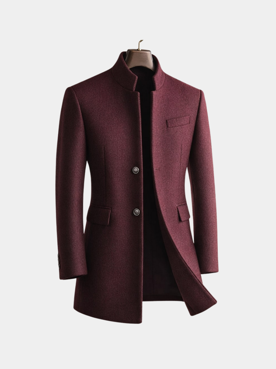Herren Wintermantel Eleganter Schnitt mit Stehkragen - J&B - 5 - Jasminaboutique.com