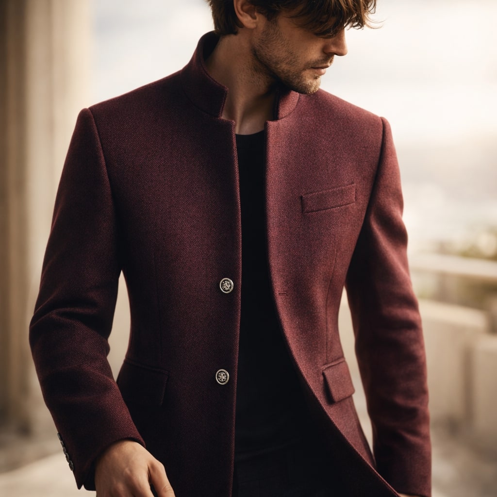 Herren Wintermantel Eleganter Schnitt mit Stehkragen - J&B - 7 - Jasminaboutique.com